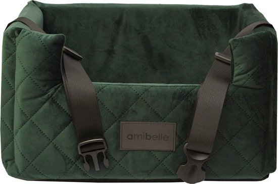 Lemmiklooma turvatool Amibelle Velvet Memory Lux, suurus M, roheline цена и информация | Koerte reisitarvikud | hansapost.ee