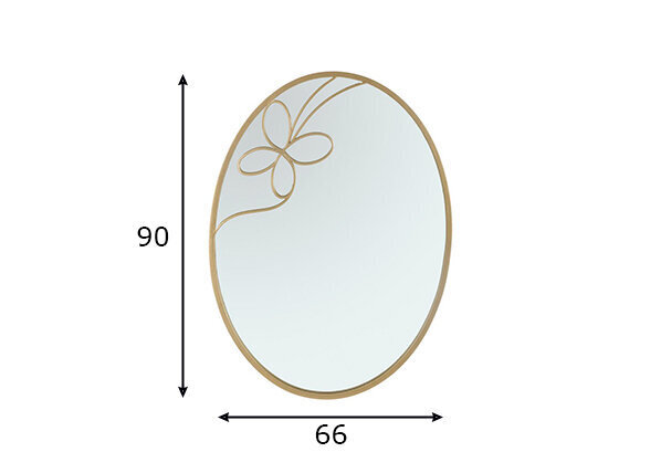 Seinapeegel A2A Butterfly 90x63, kuldne hind ja info | Peeglid | hansapost.ee