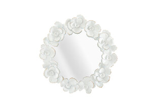 Зеркало настенное Flower 82x85,5 см, белый/золотистый цвет цена и информация | Подвесные зеркала | hansapost.ee