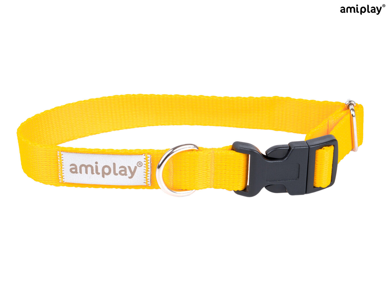 Amiplay reguleeritav kaelarihm Samba, L, Yellow цена и информация | Koerte kaelarihmad ja traksid | hansapost.ee