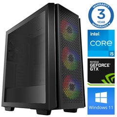 Стационарный компьютер INTOP i5-11400F 16GB 250SSD M.2 NVME+2TB GTX1650 4GB WIN11 цена и информация | Стационарные компьютеры | hansapost.ee