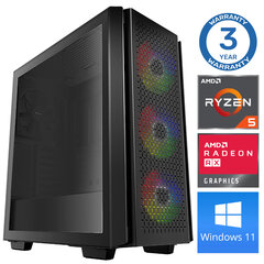 INTOP Ryzen 5 5500 16GB 500SSD M.2 NVME RX580 8GB WIN11Pro цена и информация | Стационарные компьютеры | hansapost.ee