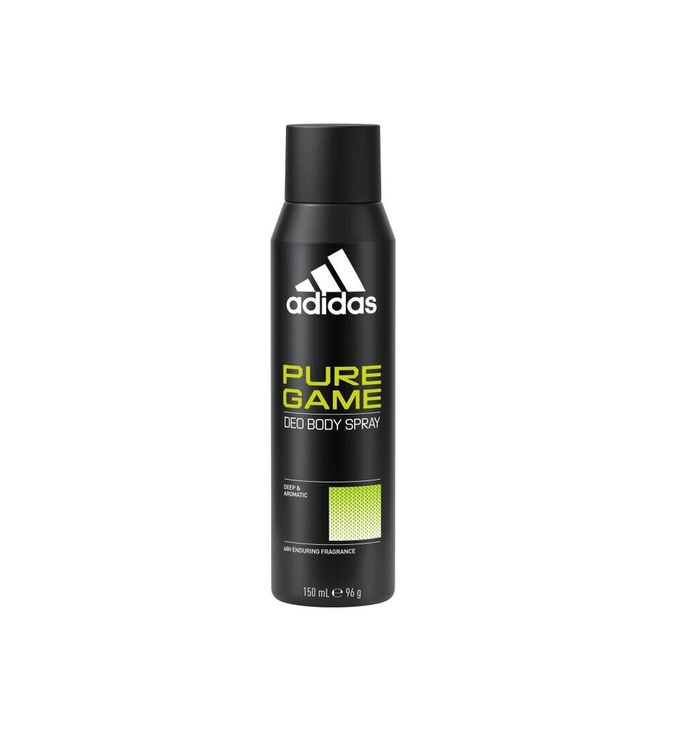 Spreideodorant Adidas Pure Game meestele, 150 ml цена и информация | Deodorandid | hansapost.ee