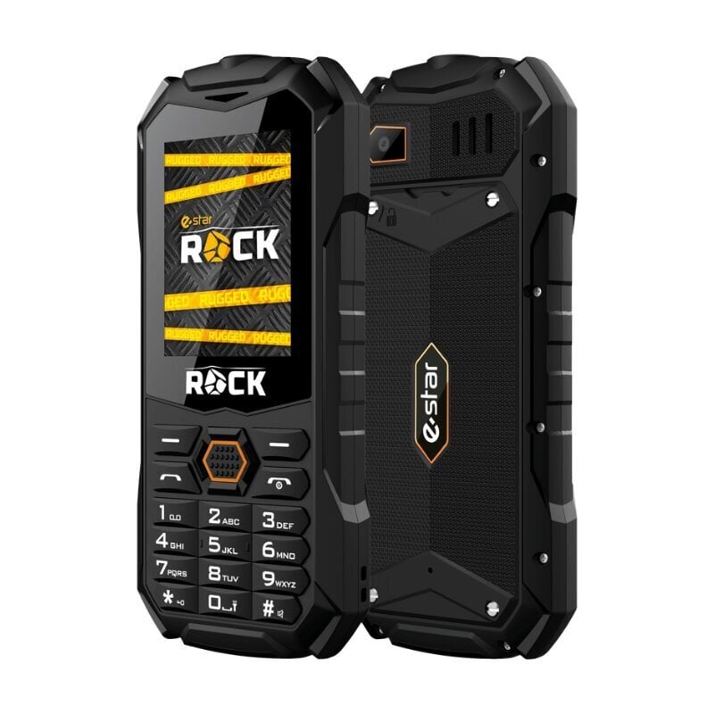 eStar Rock Rugged, Dual SIM, 32MB + 32MB, Black hind ja info | Telefonid | hansapost.ee