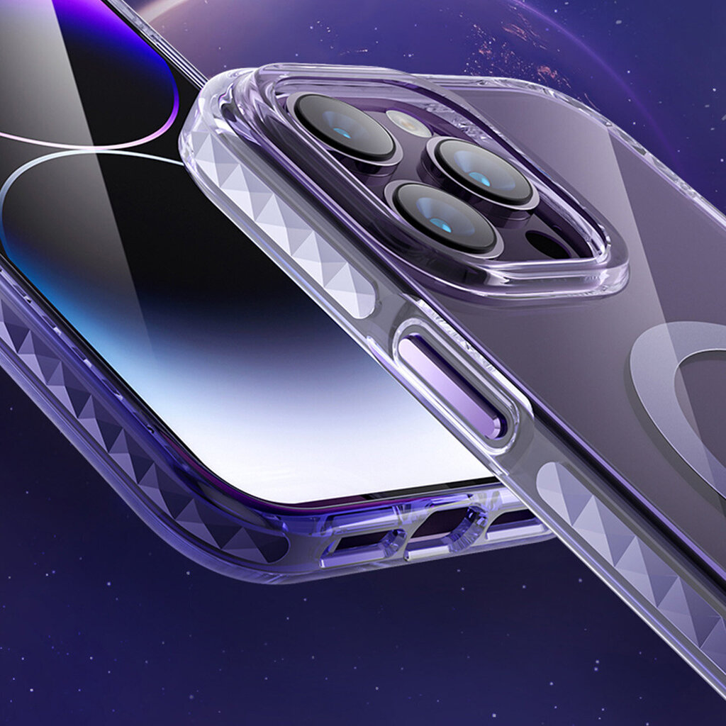 Kingxbar PQY Ice Crystal iPhone 14 MagSafe, hõbedane hind ja info | Telefonide kaitsekaaned ja -ümbrised | hansapost.ee