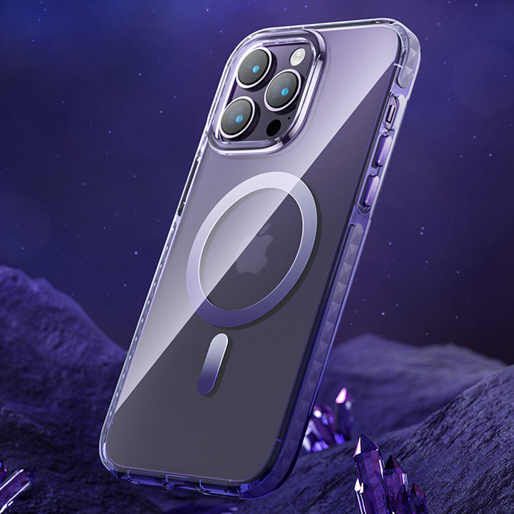 Kingxbar PQY Ice Crystal iPhone 14 MagSafe, lilla hind ja info | Telefonide kaitsekaaned ja -ümbrised | hansapost.ee