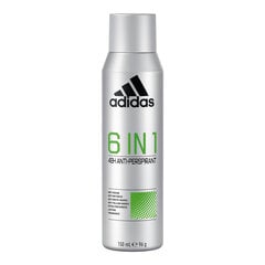 Deodorant Adidas 6 in 1, 150 ml hind ja info | Deodorandid | hansapost.ee