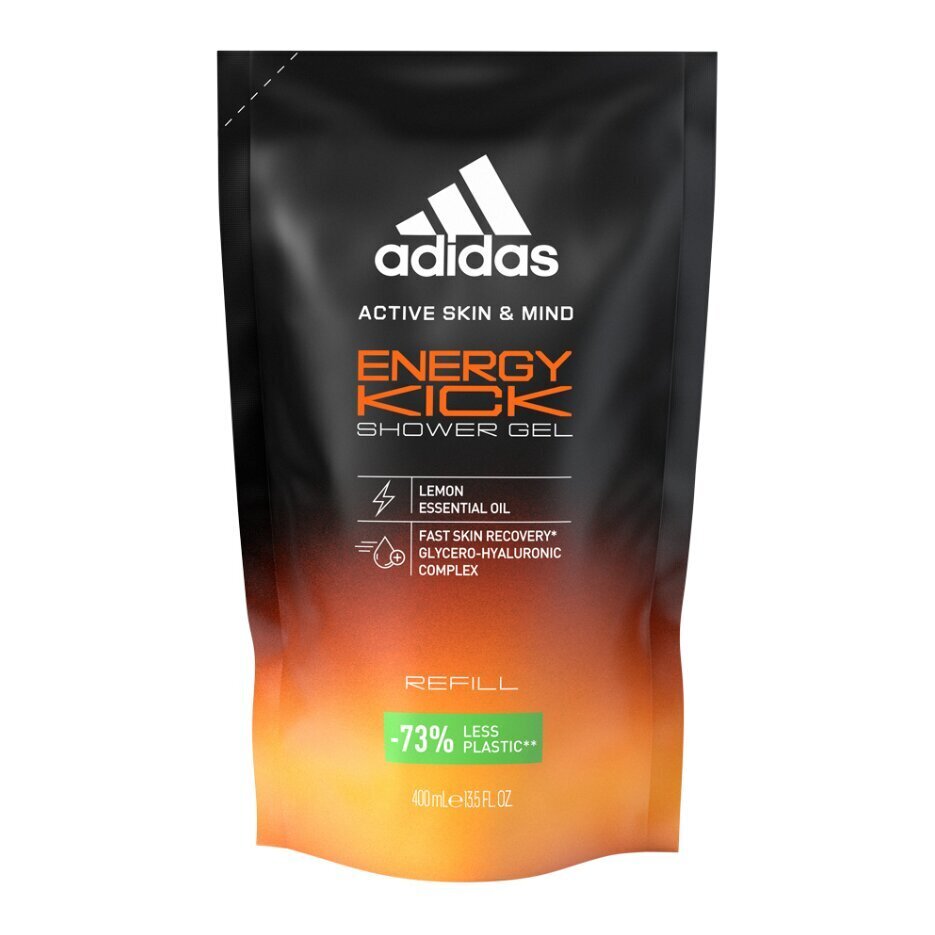 Dušigeeli täidis Adidas Energy Kick, 400 ml hind ja info | Dušigeelid, õlid | hansapost.ee
