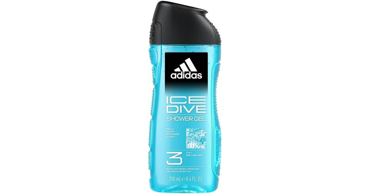 Meeste dušigeel Adidas Ice Dive, 250 ml цена и информация | Dušigeelid, õlid | hansapost.ee