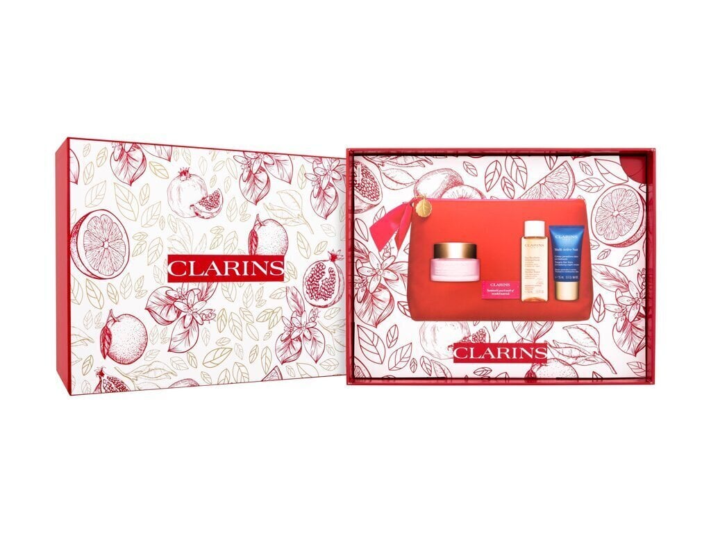 Komplekt Clarins Multi Active: päevakreem, 50 m + öökreem, 15 ml + mitsellaarvesi, 50 ml + kosmeetikakott цена и информация | Näokreemid | hansapost.ee