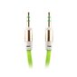 Audio cable jack 3,5mm - jack 3,5mm 1,0 m green bulk hind ja info | Juhtmed ja kaablid | hansapost.ee