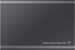 Samsung SSD T7 2TB, hall (MU-PC2T0T / WW) цена и информация | Välised kõvakettad | hansapost.ee