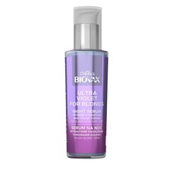 Intensiivselt niisutav tooniv seerum heledatele ja hallidele juustele L'biotica Biovax Ultra Violet For Blonds Night Serum, 100ml price and information | Hair masks, oils and serums | hansapost.ee