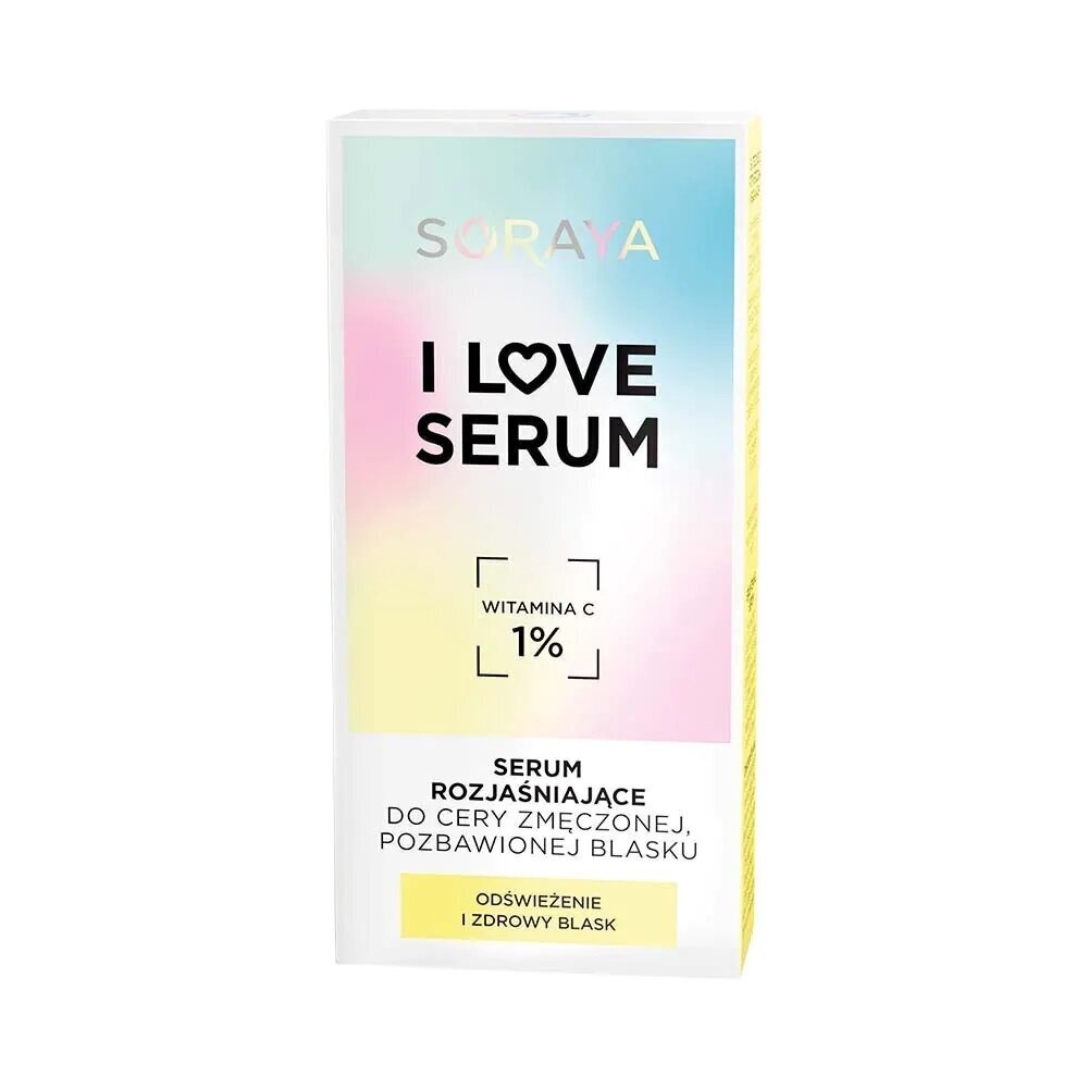 Helendav seerum väsinud ja hallile nahale Soraya I Love Serum, 30ml hind ja info | Näoõlid, ampullid ja seerumid | hansapost.ee