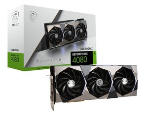 MSI GeForce RTX 4080 16ГБ SUPRIM X цена и информация | Видеокарты | hansapost.ee