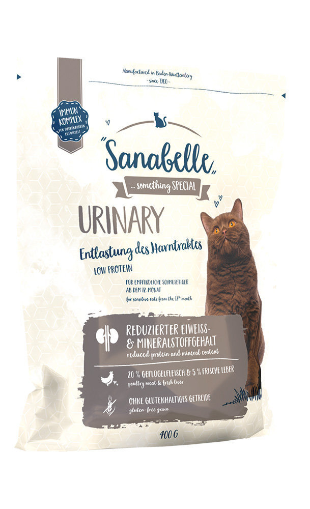 Kuivtoit kuseteede probleemidega kassidele Sanabelle Urinary, 400 g hind ja info | Kassi kuivtoit ja kassikrõbinad | hansapost.ee