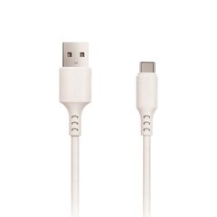 Setty cable USB - USB-C 3,0 m 2A white NEW hind ja info | Juhtmed ja kaablid | hansapost.ee