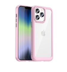 Telefoniümbris Outer Space Case iPhone 14 Pro hard cover with a gel frame pink, roosa цена и информация | Чехлы для телефонов | hansapost.ee