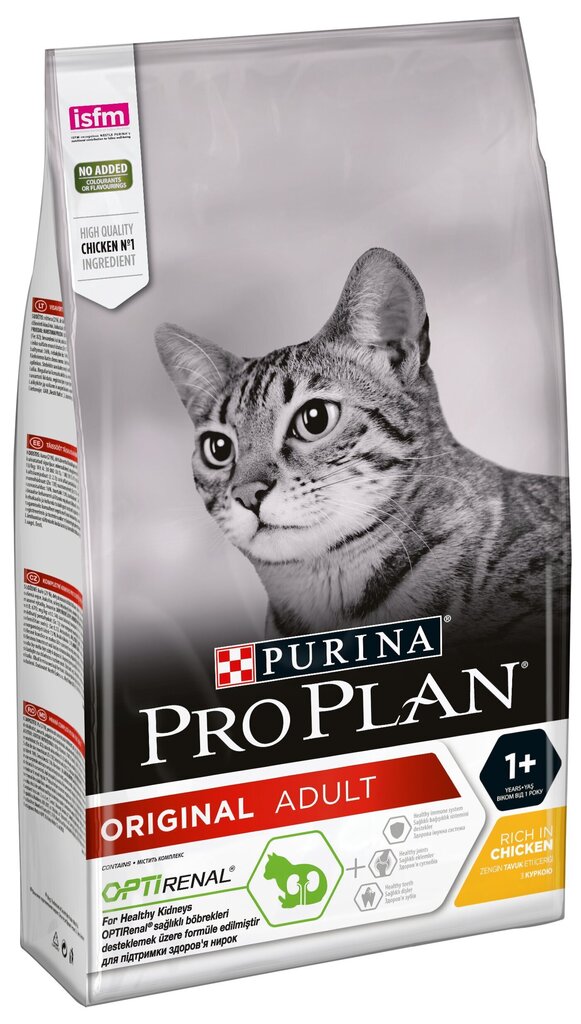 Kuivtoit kassidele Pro Plan Original Adult Cat Chicken 1.5kg hind ja info | Kassi kuivtoit ja kassikrõbinad | hansapost.ee