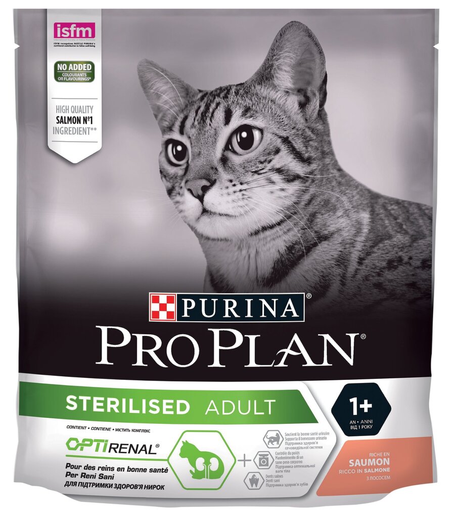 Kuivtoit steriliseeritud kassidele Pro Plan Sterilised Cat Salmon 400g hind ja info | Kassi kuivtoit ja kassikrõbinad | hansapost.ee