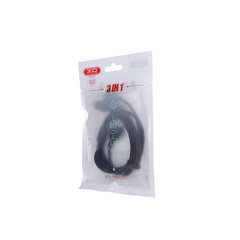 Кабель XO 3in1 cable USB - Lightning + USB-C + microUSB 1,0 м, 2,1A, black NB103 цена и информация | Borofone 43757-uniw | hansapost.ee