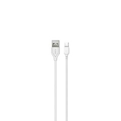 XO cable NB103 USB - microUSB 1,0 m 2,1A white hind ja info | Mobiiltelefonide kaablid | hansapost.ee