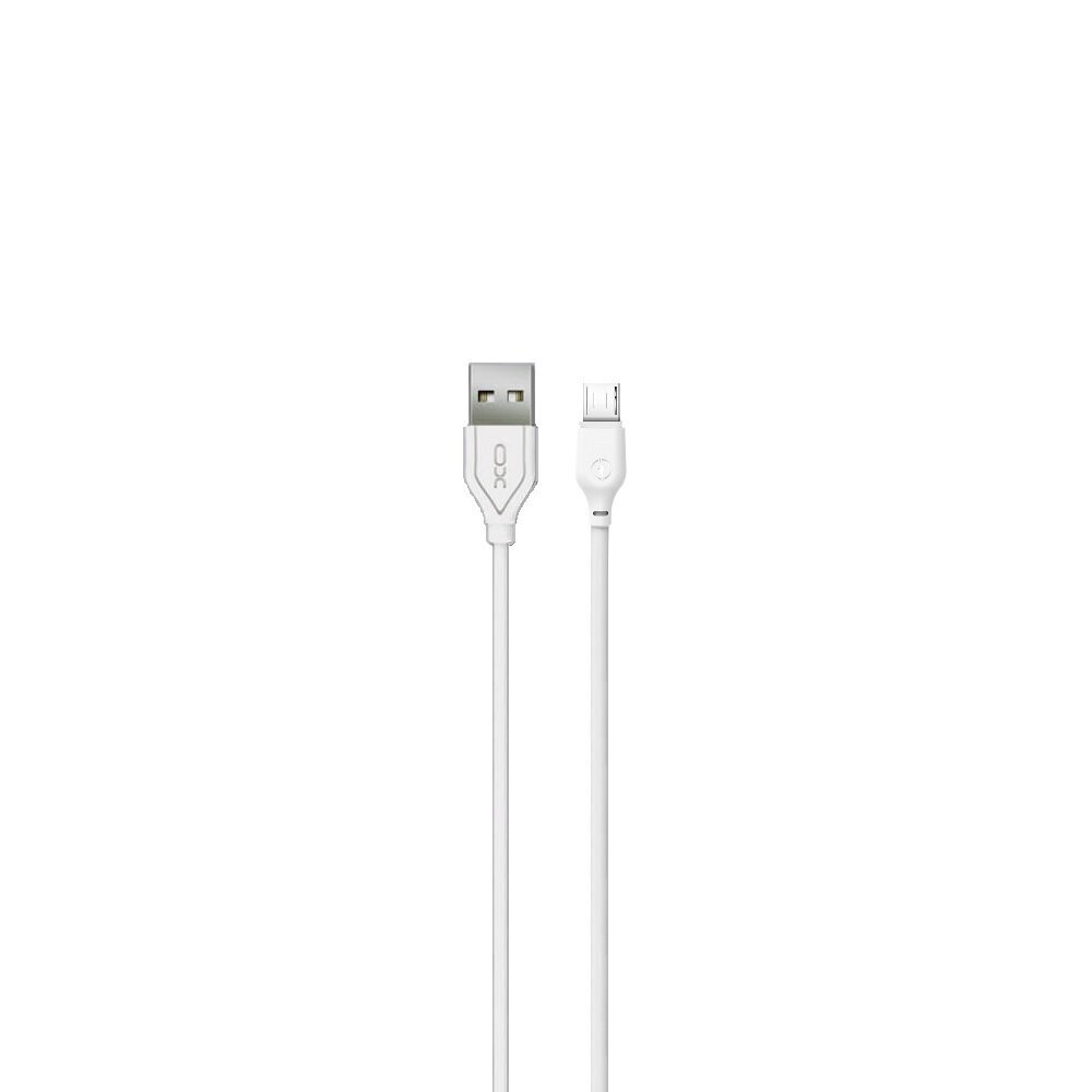 XO cable NB103 USB - microUSB 1,0 m 2,1A white hind ja info | Mobiiltelefonide kaablid | hansapost.ee