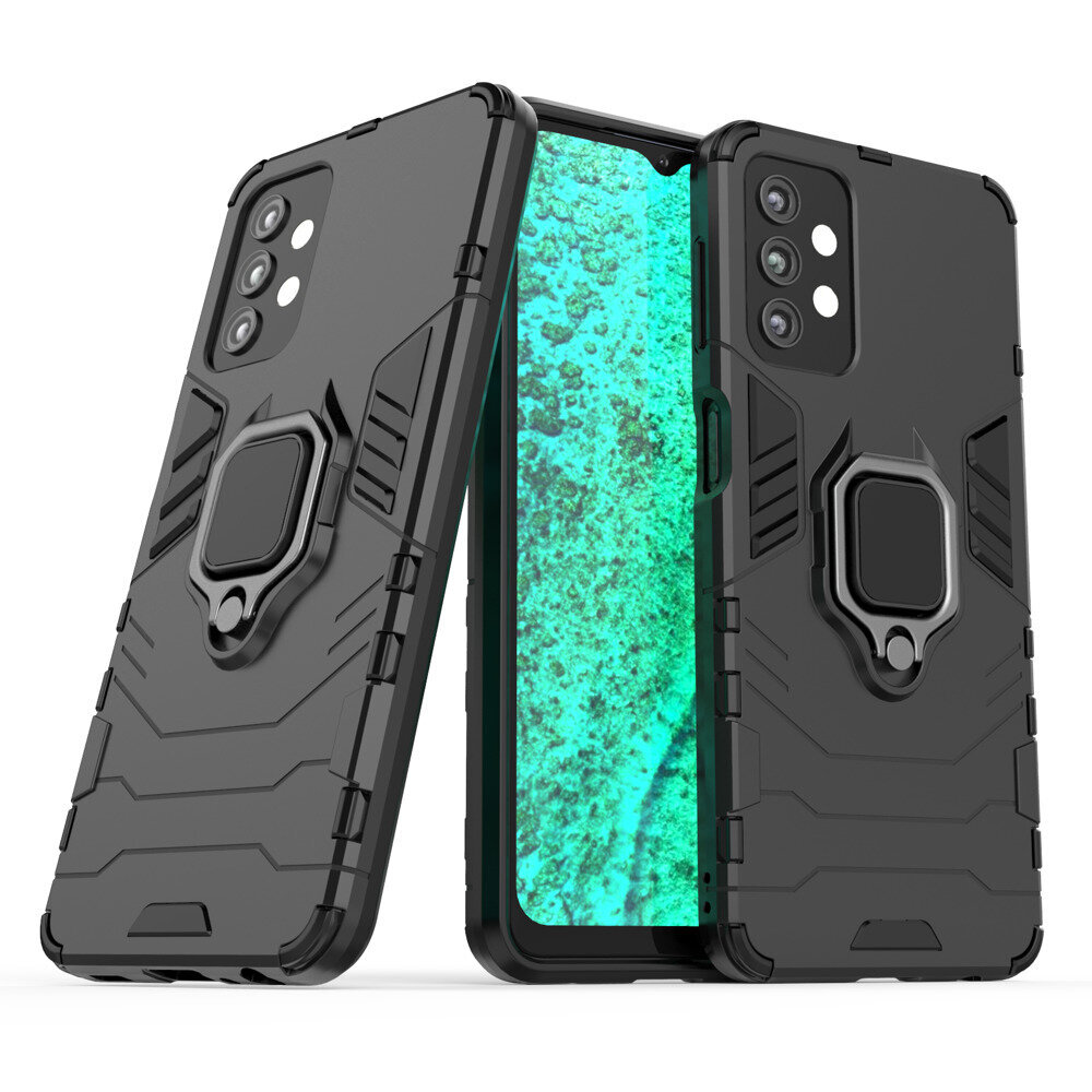 Ring Armor Case Kickstand Tough Rugged Cover for Samsung Galaxy A32 5G black (Black) hind ja info | Telefonide kaitsekaaned ja -ümbrised | hansapost.ee