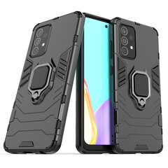 Ring Armor Case Kickstand Tough Rugged Cover for Samsung Galaxy A52s 5G / A52 5G / A52 4G black (Black) hind ja info | Telefonide kaitsekaaned ja -ümbrised | hansapost.ee