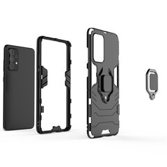 Ring Armor Case Kickstand Tough Rugged Cover for Samsung Galaxy A52s 5G / A52 5G / A52 4G black (Black) hind ja info | Telefonide kaitsekaaned ja -ümbrised | hansapost.ee