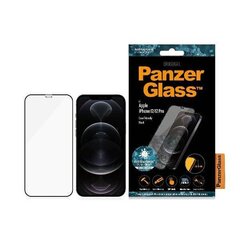 PanzerGlass Pro E2E Super + iPhone 12/12 Pro Case Friendly AntiBacterial MicroFracture black / black hind ja info | Ekraani kaitseklaasid ja kaitsekiled | hansapost.ee