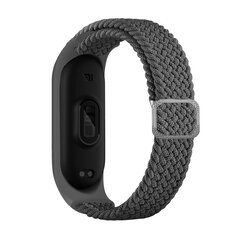 Strap Fabric replacement band strap for Xiaomi Mi Band 6 / 5 / 4 / 3 braided cloth bracelet grey (Grey) цена и информация | Аксессуары для смарт-часов и браслетов | hansapost.ee