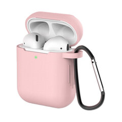 Case for AirPods 2 / AirPods 1 silicone soft case for headphones + keychain carabiner pendant pink (case D) (Pink) цена и информация | Наушники | hansapost.ee