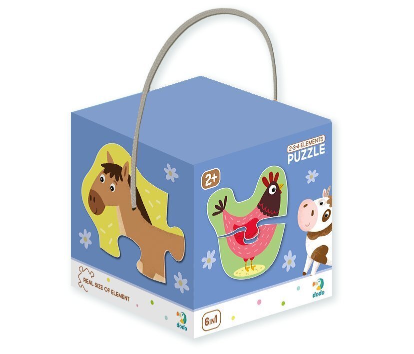 Pusle komplekt Dodo Loomad 6 puslet, 2–4 tükki, 300152 hind ja info | Pusled lastele ja täiskasvanutele | hansapost.ee