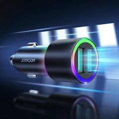 Автомобильная зарядка Joyroom JR-CL10 LED 2xUSB 24W + 3in1 USB Type-C/microUSB/Lightning 1.2m черный цена и информация | Зарядные устройства для телефонов | hansapost.ee