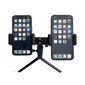 Dual adjustable smartphone holder with tripod black (E-type live dual camera) hind ja info | Telefonihoidjad | hansapost.ee