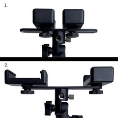 Dual adjustable smartphone holder with tripod black (E-type live dual camera) hind ja info | Telefonihoidjad | hansapost.ee