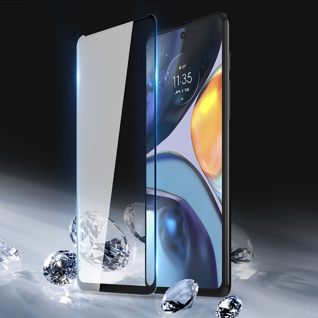 Dux Ducis 10D Tempered Glass 9H full screen tempered glass with frame Motorola Moto G22 black (case friendly) цена и информация | Ekraani kaitseklaasid ja kaitsekiled | hansapost.ee