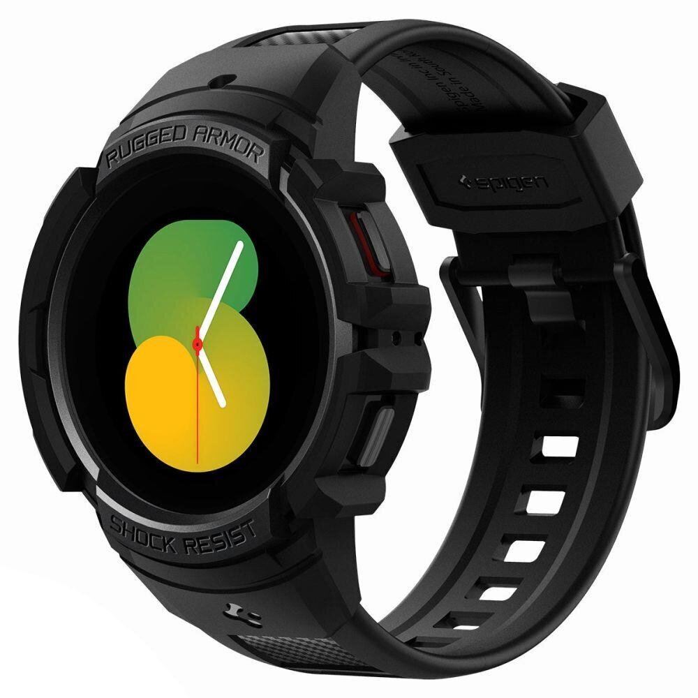 Spigen RUGGED ARMOR &quot;PRO&quot; GALAXY Watch 4/5 (44 MM) BLACK hind ja info | Nutikellade aksessuaarid ja tarvikud | hansapost.ee