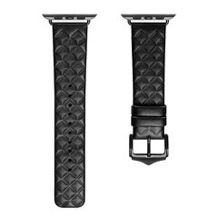 Dux Ducis Strap Leather Watch 7 Band 7/6/5/4/3/2 / SE (41/40 / 38mm) Wristband Bracelet Genuine Leather Bracelet Black (Enland Version) (Black) hind ja info | Nutikellade aksessuaarid ja tarvikud | hansapost.ee