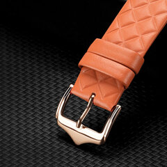 Dux Ducis Strap Leather Watch 7 Band 7/6/5/4/3/2 / SE (45/44 / 42mm) Wristband Bracelet Genuine Leather Bracelet Orange (Enland Version) (Orange) цена и информация | Аксессуары для смарт-часов и браслетов | hansapost.ee