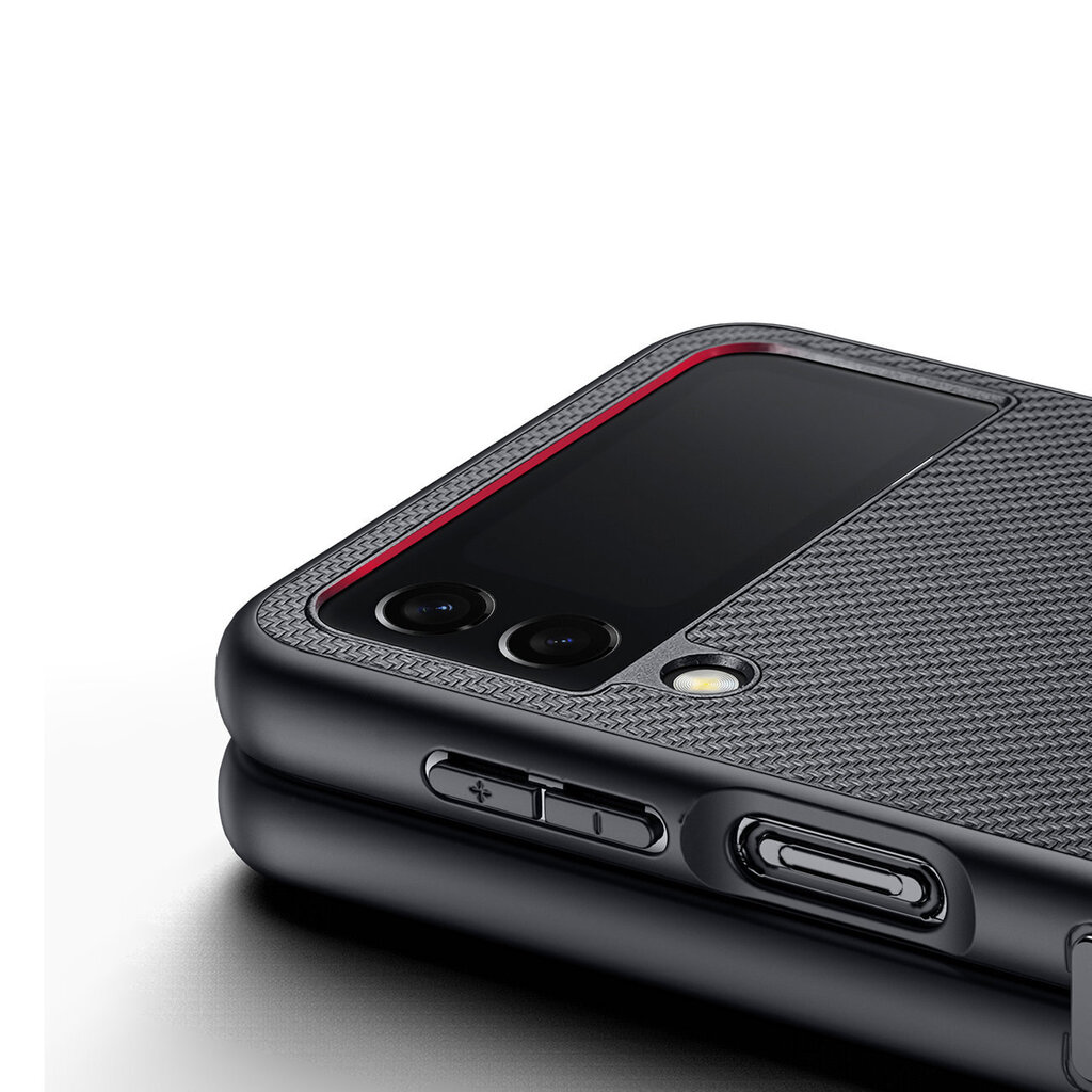 Dux Ducis Fino case is made of nylon material for Samsung Galaxy Z Flip4 black (Black) hind ja info | Telefonide kaitsekaaned ja -ümbrised | hansapost.ee