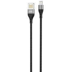 XO cable NB188 USB - Lightning 2.4A 1,0m gray double-sided USB цена и информация | Кабели и провода | hansapost.ee