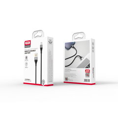 XO cable NB188 USB - Lightning 2.4A 1,0m gray double-sided USB цена и информация | Кабели и провода | hansapost.ee