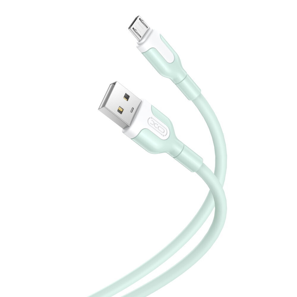 XO cable NB212 USB - microUSB 1,0 m 2,1A green цена и информация | Juhtmed ja kaablid | hansapost.ee