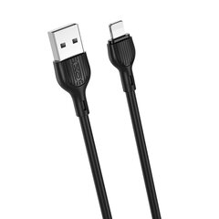 XO cable NB200 USB - Lightning 1,0m 2.1A black цена и информация | Кабели и провода | hansapost.ee