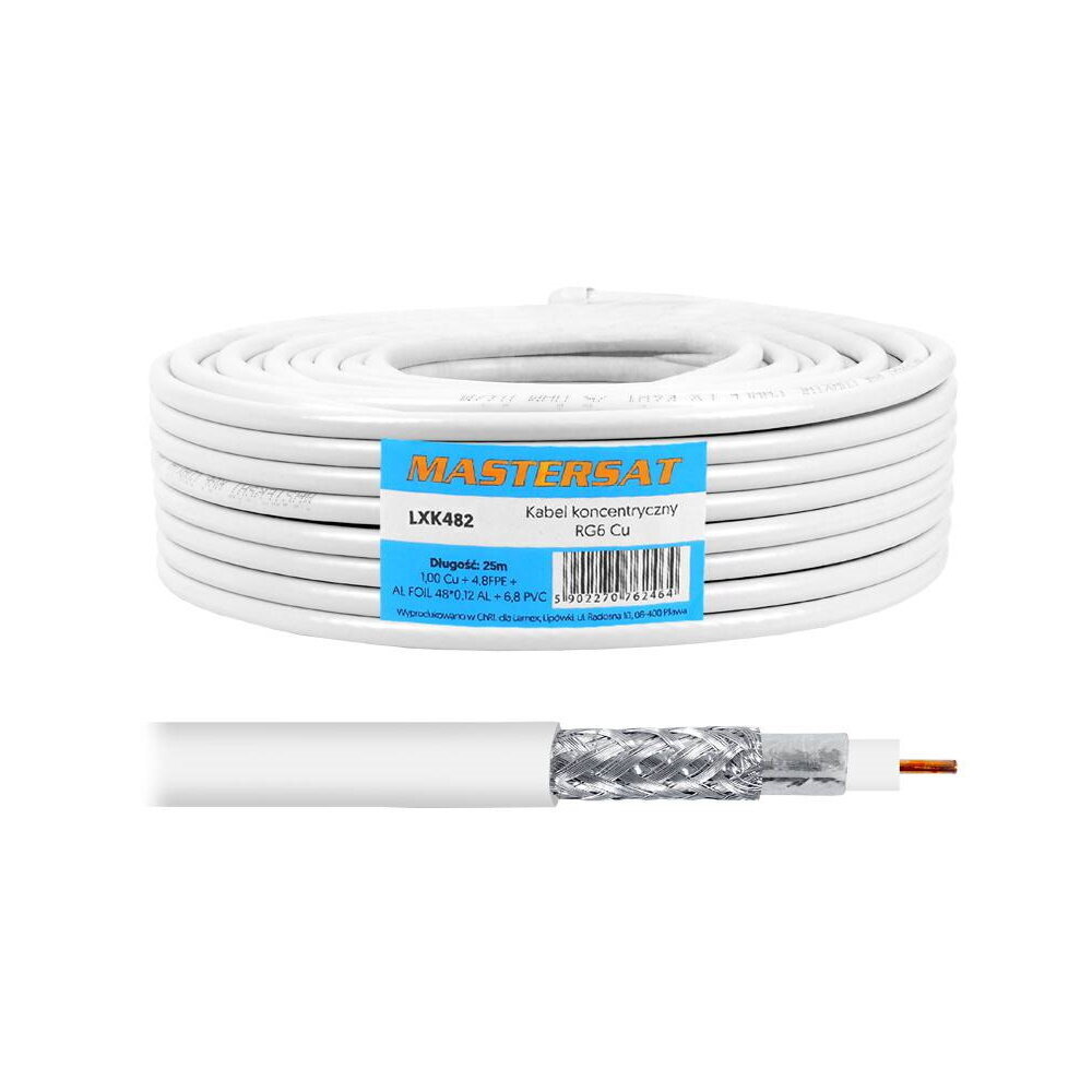 Coaxial cable 1Cu 48x0,12AL 25m цена и информация | Juhtmed ja kaablid | hansapost.ee