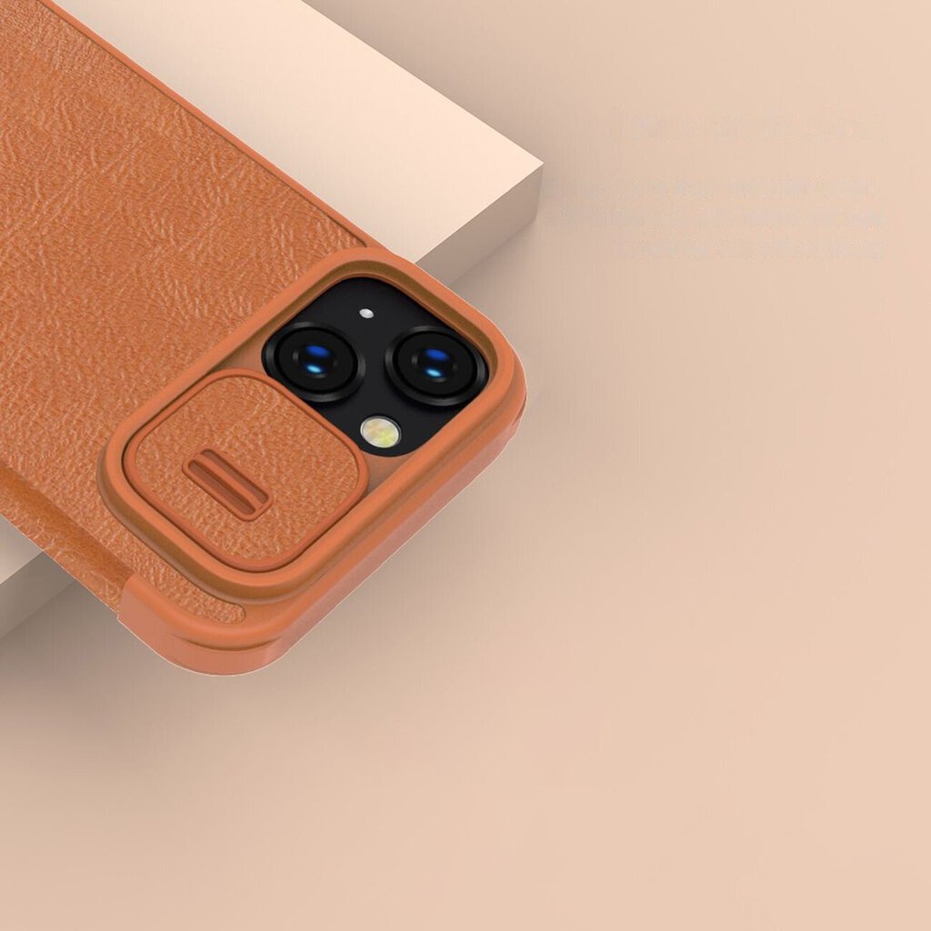 Nillkin Qin Pro Leather Case iPhone 14 6.1 2022 Brown (Brown) цена и информация | Telefonide kaitsekaaned ja -ümbrised | hansapost.ee