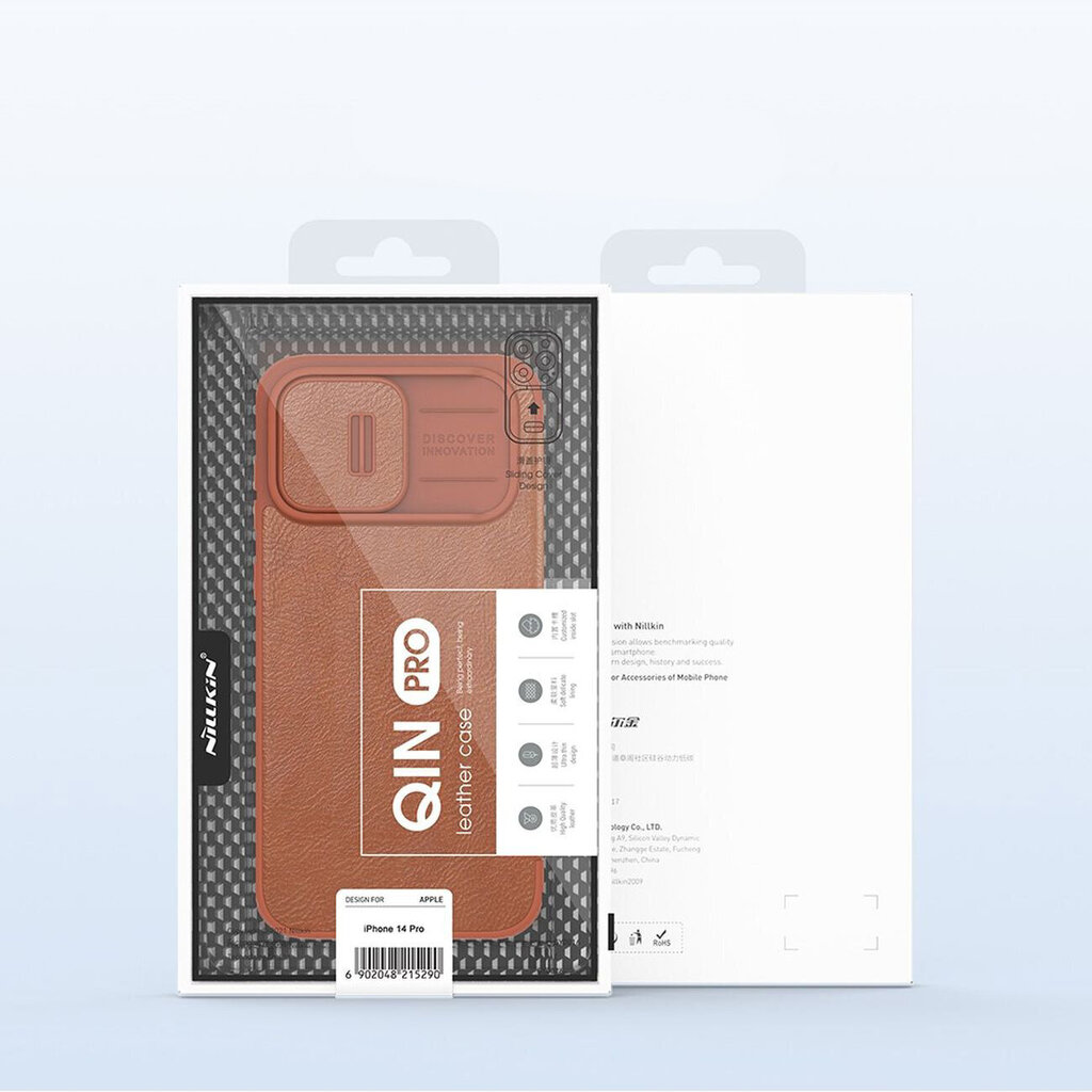 Nillkin Qin Pro Leather Case iPhone 14 Pro 6.1 2022 Brown (Brown) hind ja info | Telefonide kaitsekaaned ja -ümbrised | hansapost.ee
