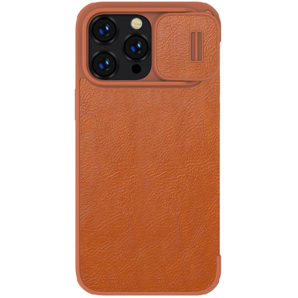 Nillkin Qin Pro Leather Case iPhone 14 Pro Max 6.7 2022 Brown (Brown) hind ja info | Telefonide kaitsekaaned ja -ümbrised | hansapost.ee